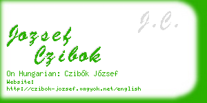 jozsef czibok business card