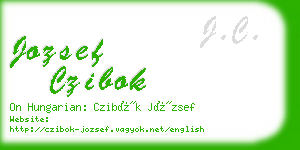 jozsef czibok business card